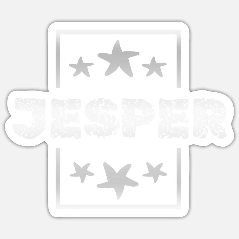 Jesper - Sticker Größe S (10 x 10 cm) - Mattweiß