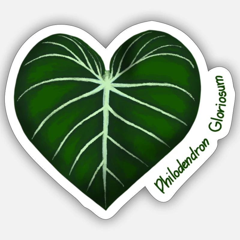 Philodendron Gloriosum Sticker taille S (10 x 10 cm)
