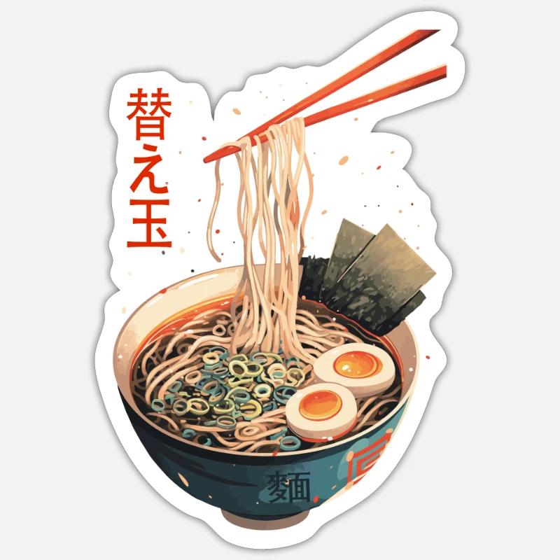 Authentische Ramen-Schalen-Kunst Authentic Ramen Sticker Größe S (10 x 10 cm)