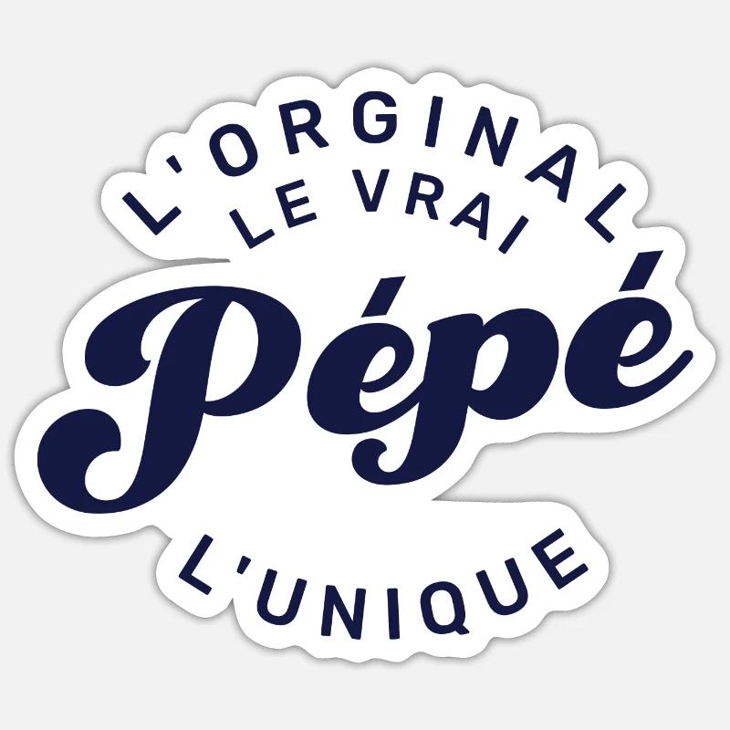 Pépé L'Original Le Vrai L'Unique Sticker taille S (10 x 10 cm)