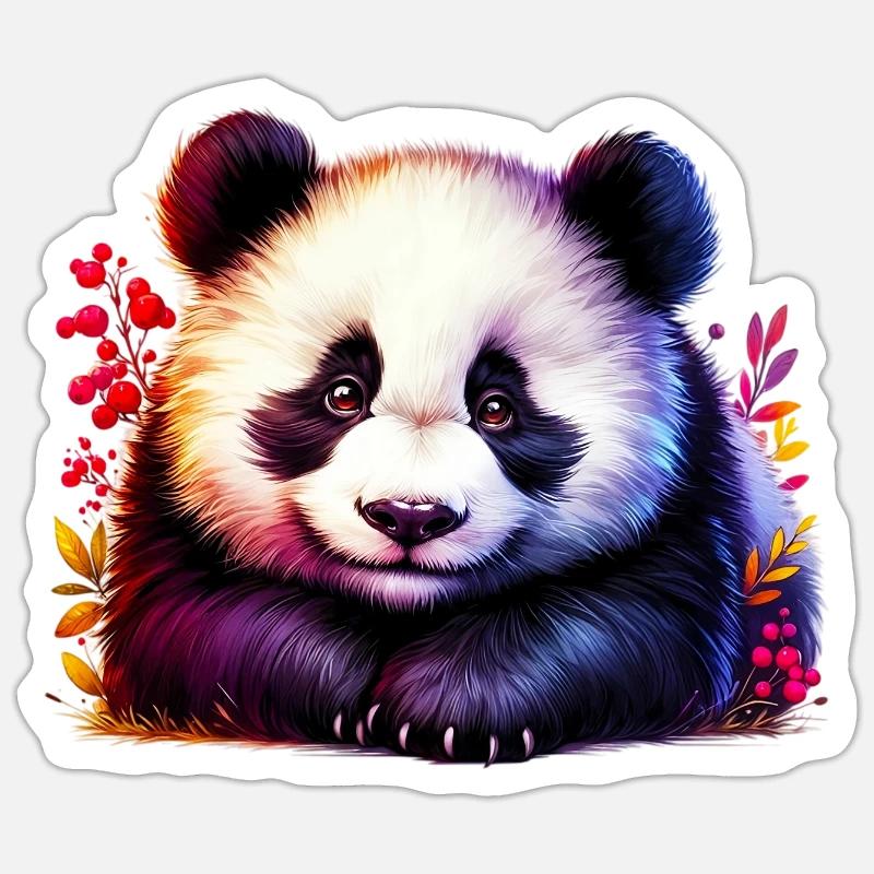 Panda - Sticker size S (10 x 10 cm) - white matte
