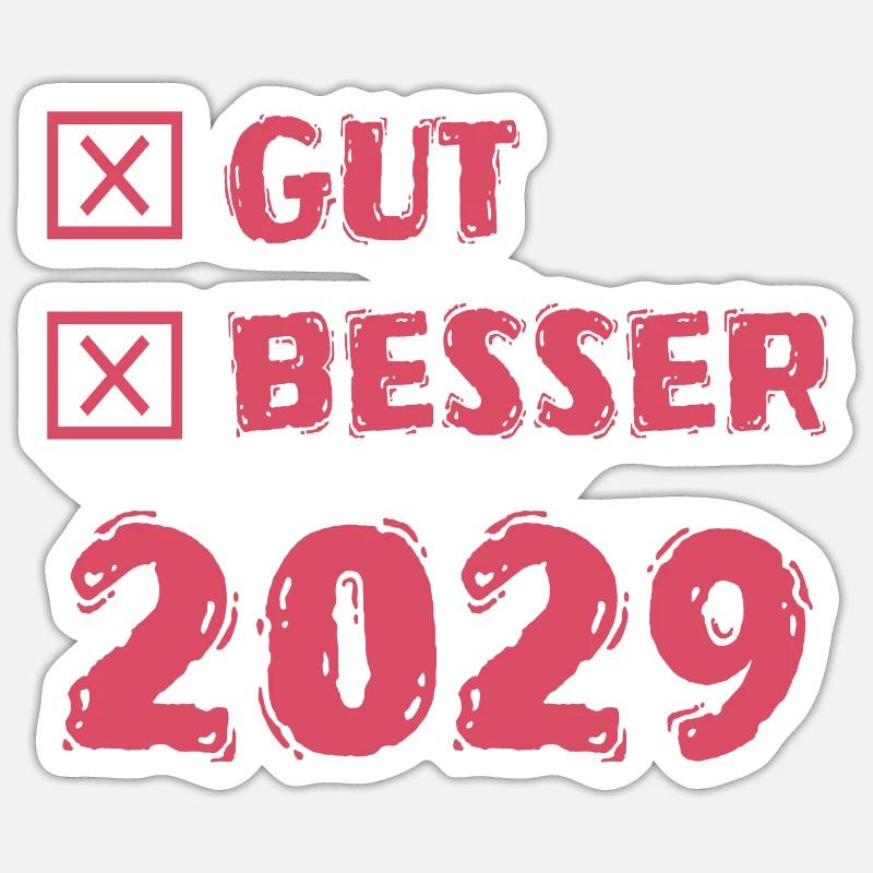Année 2029 - Sticker taille S (10 x 10 cm) - blanc mat
