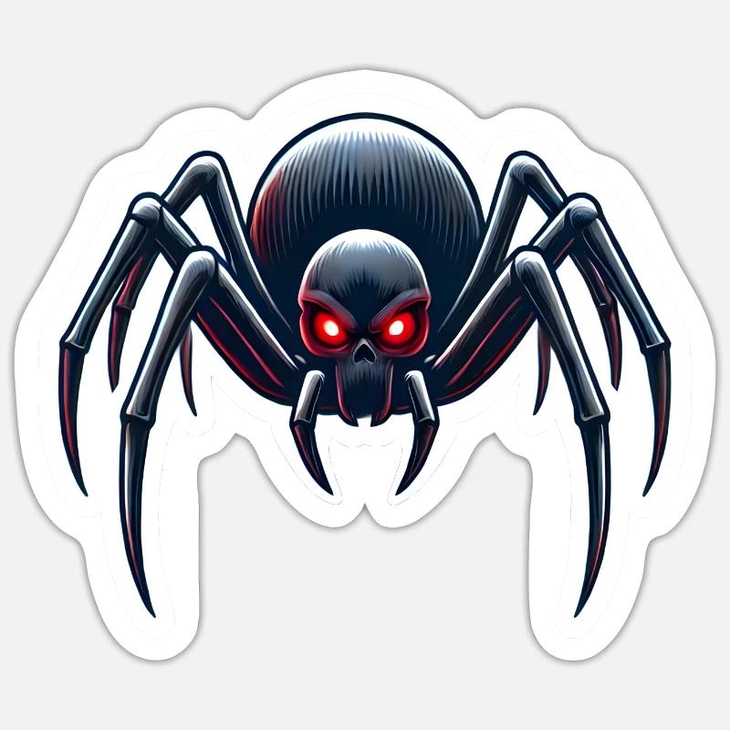 Spinne - Sticker Größe S (10 x 10 cm) - Mattweiß