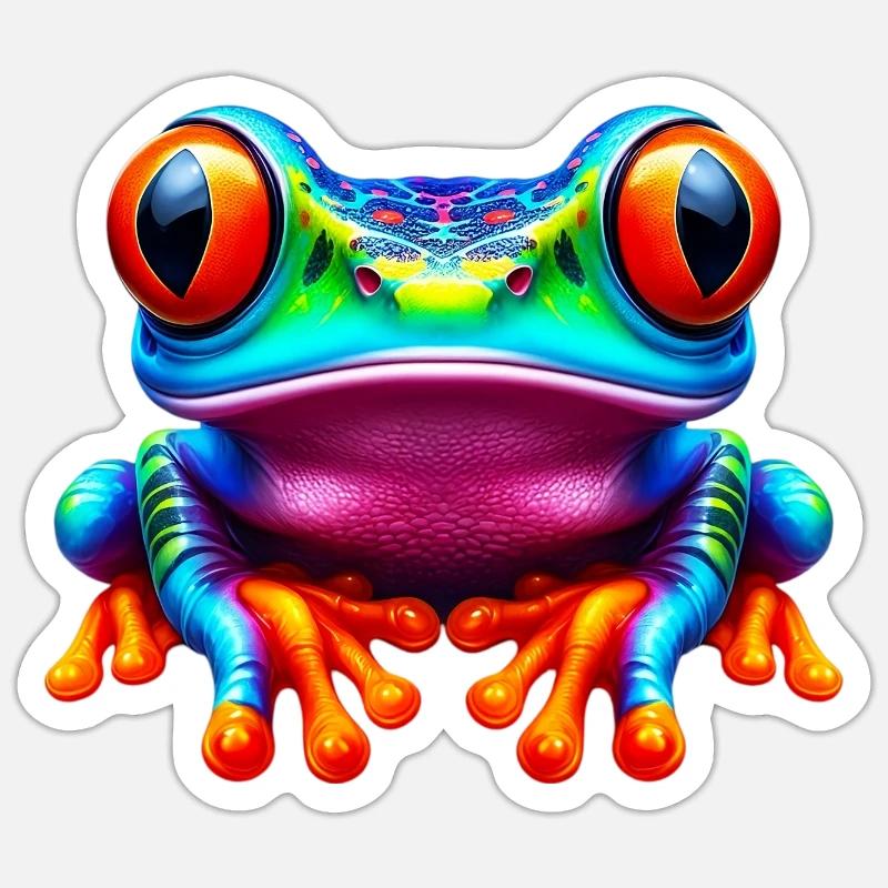 Frog - Sticker size S (10 x 10 cm) - white matte