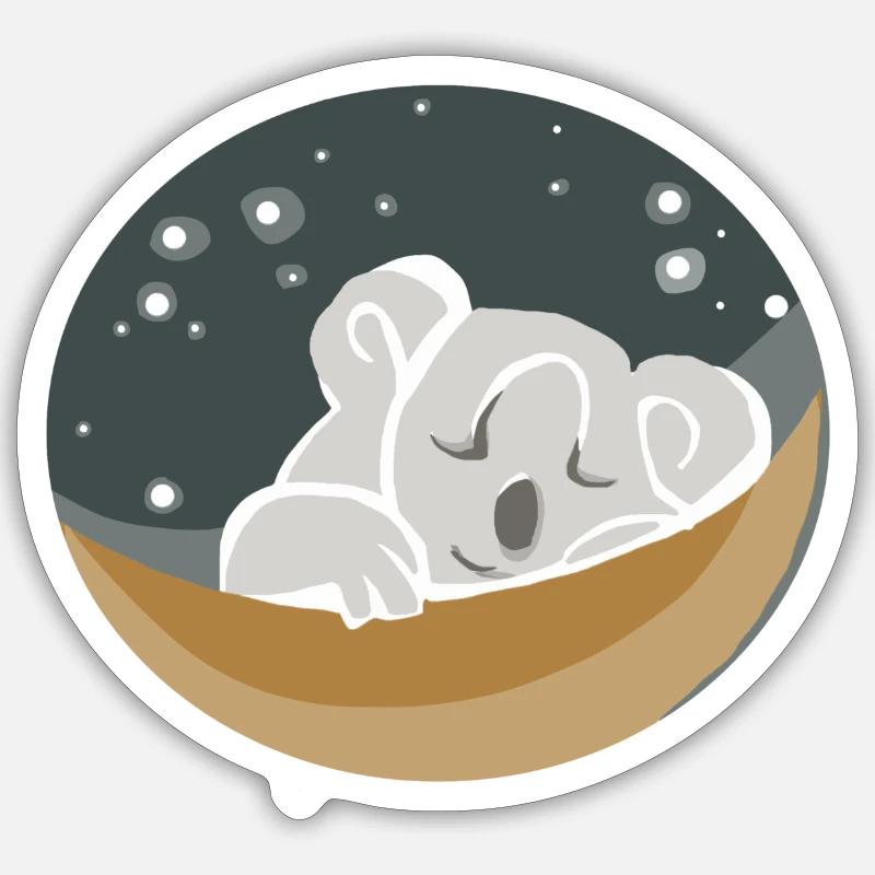 Koala endormi Sticker taille S (10 x 10 cm)