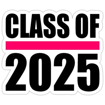 Class of 2025 - Sticker size S (10 x 10 cm) - white matte - Front