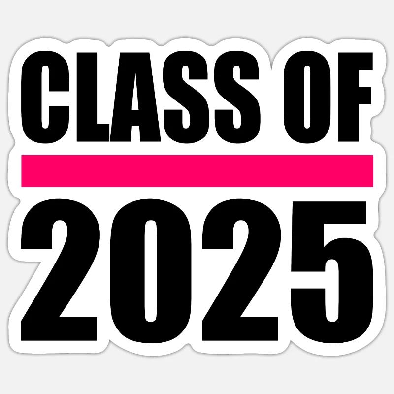 Class of 2025 - Sticker size S (10 x 10 cm) - white matte