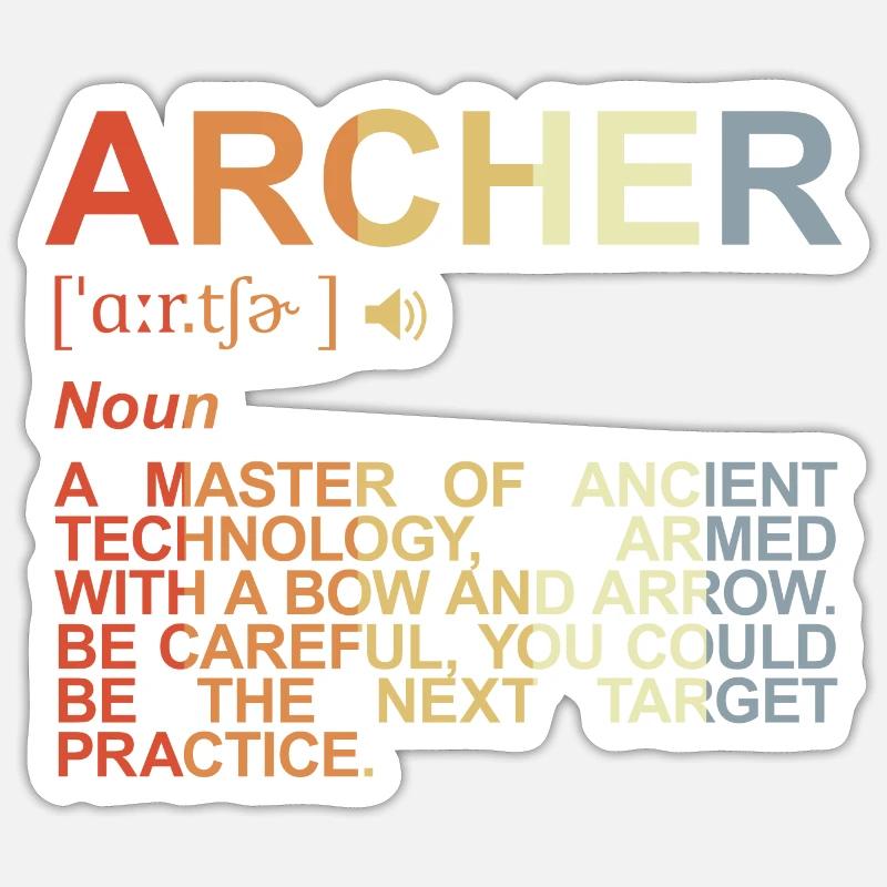 Archer Explication des termes Sticker taille S (10 x 10 cm)