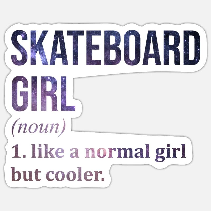 Skateboard - Sticker size S (10 x 10 cm) - white matte