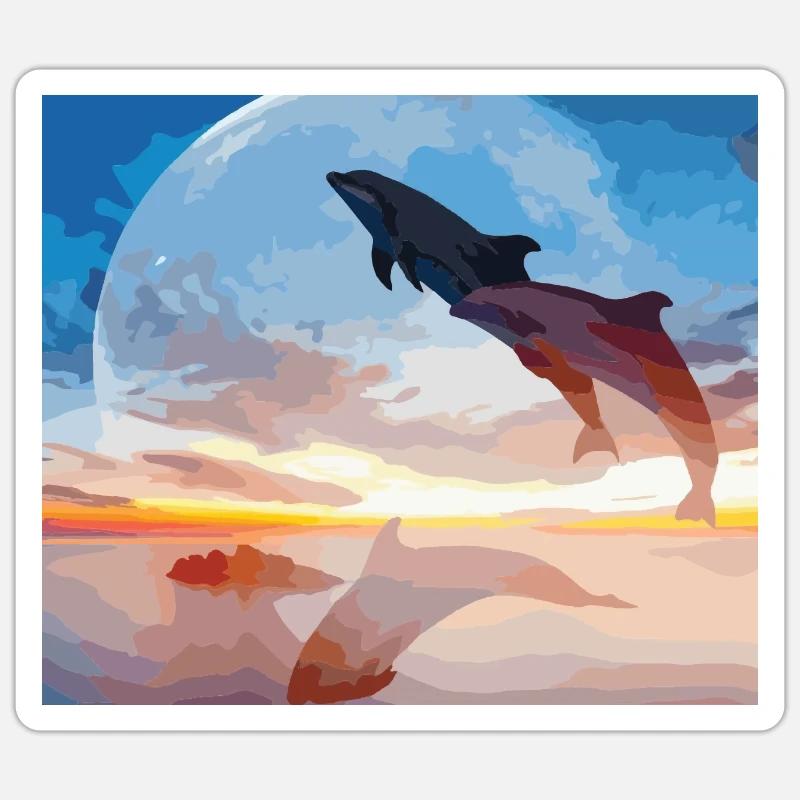 Dolphin Sticker size S (10 x 10 cm)