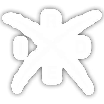 Chevaucher - Sticker taille S (10 x 10 cm) - blanc mat - Devant