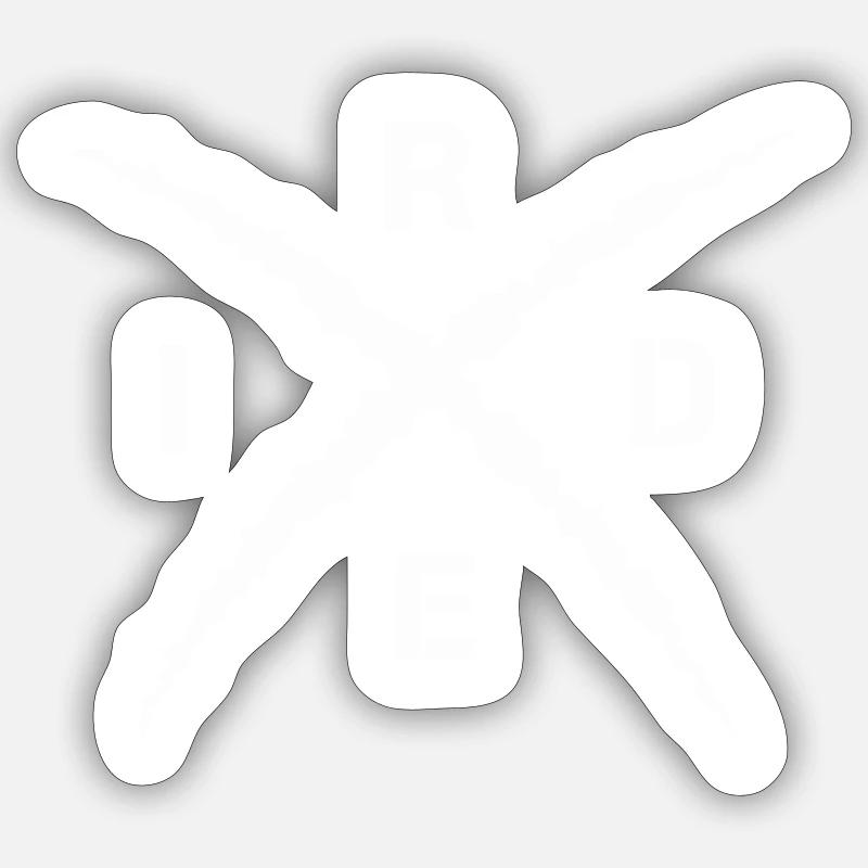 Ride - Sticker Größe S (10 x 10 cm) - Mattweiß