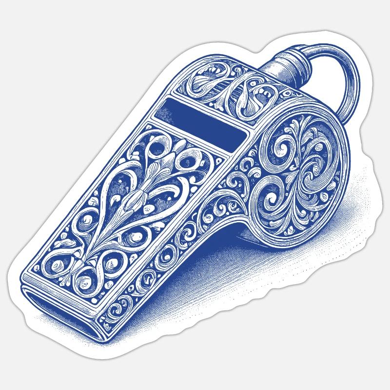 Whistle - Sticker size S (10 x 10 cm) - white matte