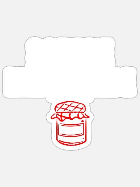 Schade Marmelade - Sticker Größe S (10 x 10 cm) - Mattweiß