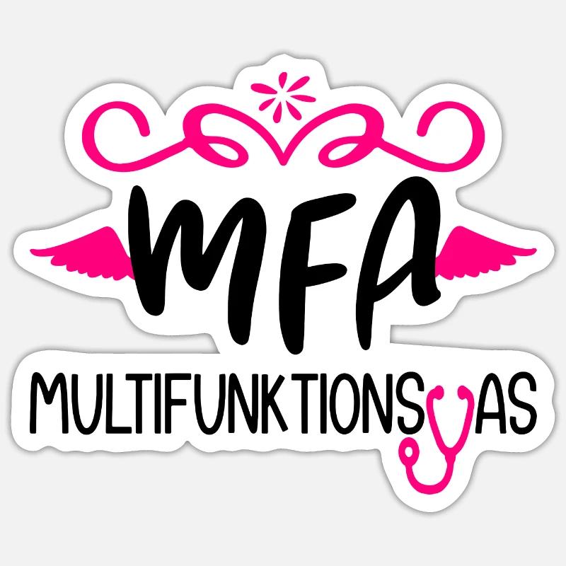 Arzthelferin Multifunktions As MFA Sticker Größe S (10 x 10 cm)
