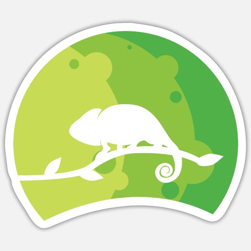 Chameleon - Sticker size S (10 x 10 cm) - white matte