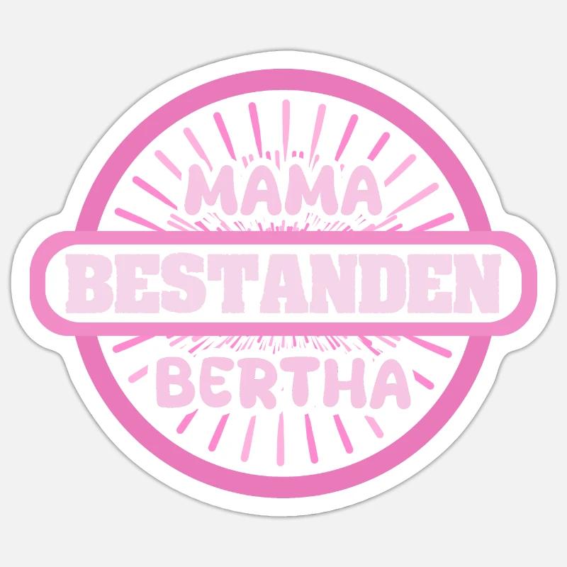 Bertha as a given name - Sticker size S (10 x 10 cm) - white matte