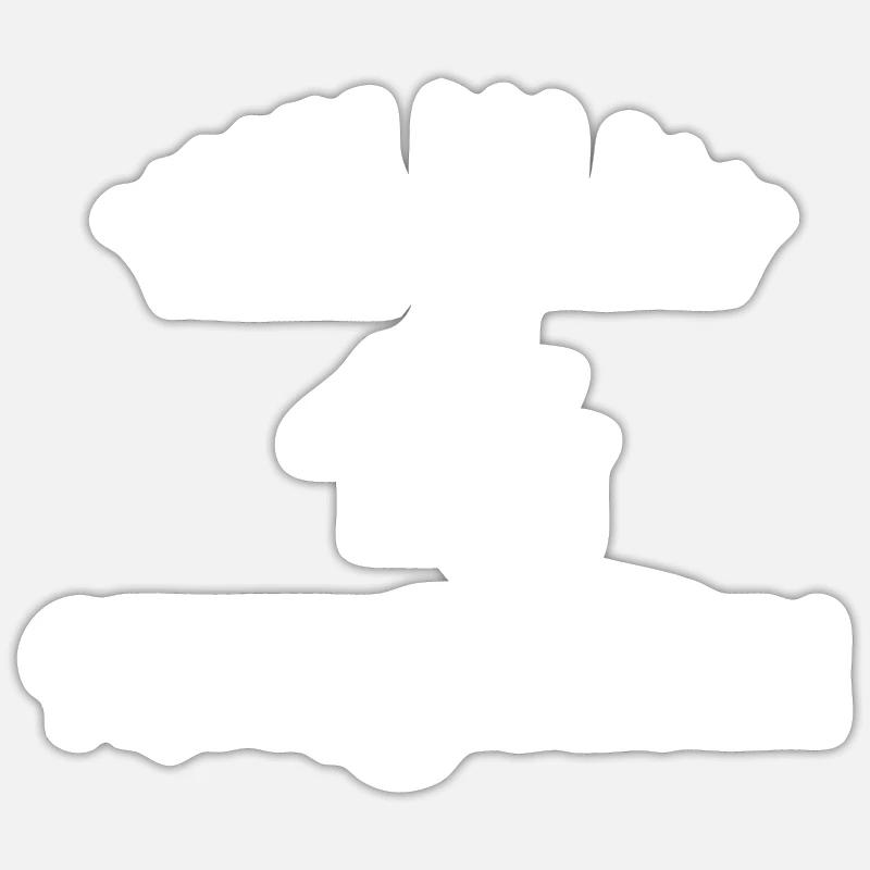 J’peux pas j’ai procrastination - Sticker taille S (10 x 10 cm) - blanc mat