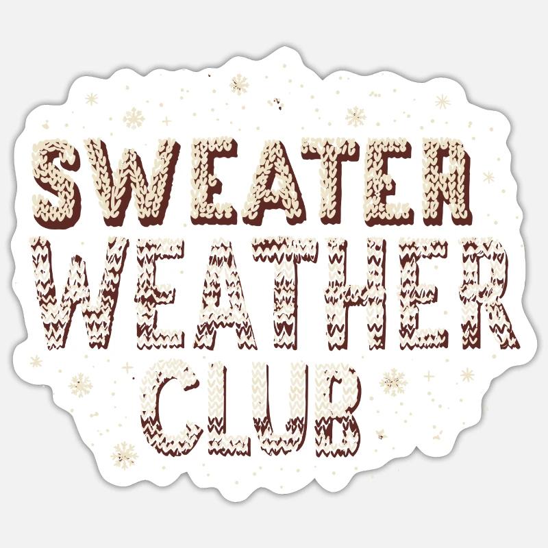 MÉTÉO DES PULLS - Sticker taille S (10 x 10 cm) - blanc mat