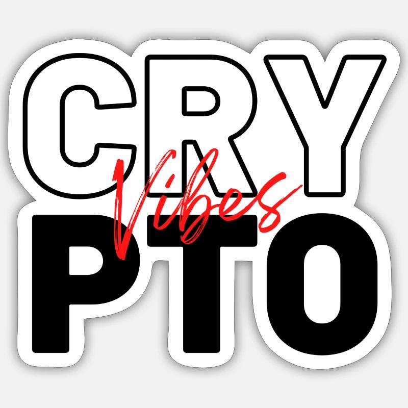 Crypto Vibes - Sticker Größe S (10 x 10 cm) - Mattweiß