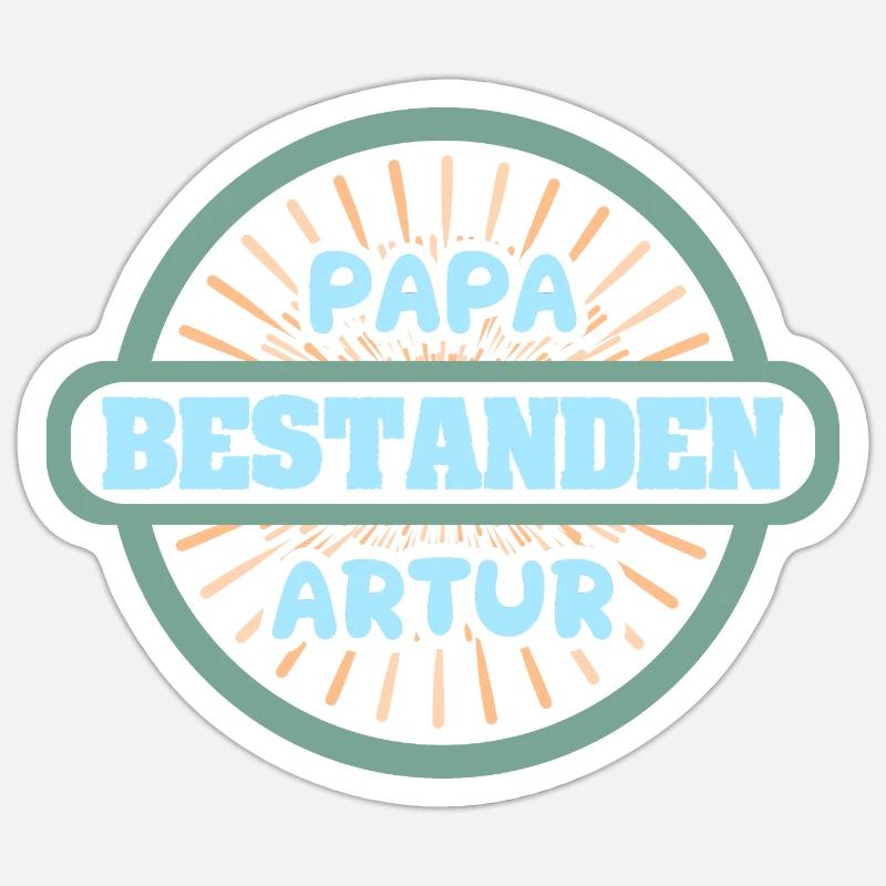 Prénom Artur - Sticker taille S (10 x 10 cm) - blanc mat