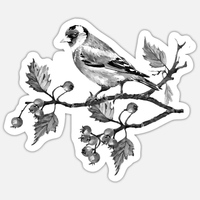 Bird - Sticker size S (10 x 10 cm) - white matte