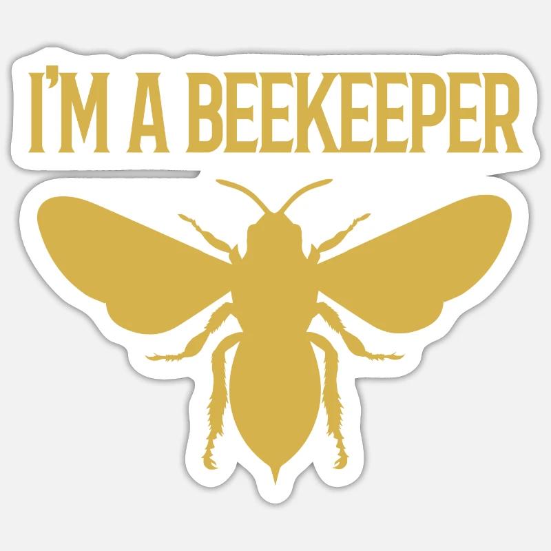 Beekeeper - Sticker size S (10 x 10 cm) - white matte