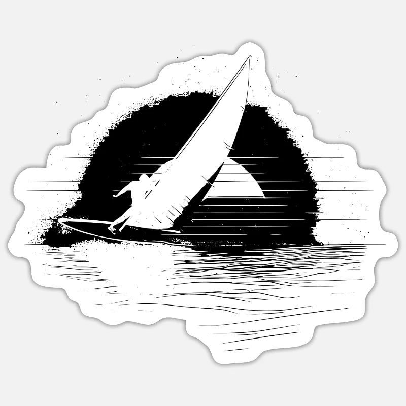 Windsurfing - Sticker size S (10 x 10 cm) - white matte