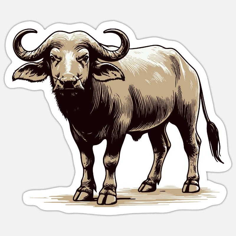 Buffle Sticker taille S (10 x 10 cm)