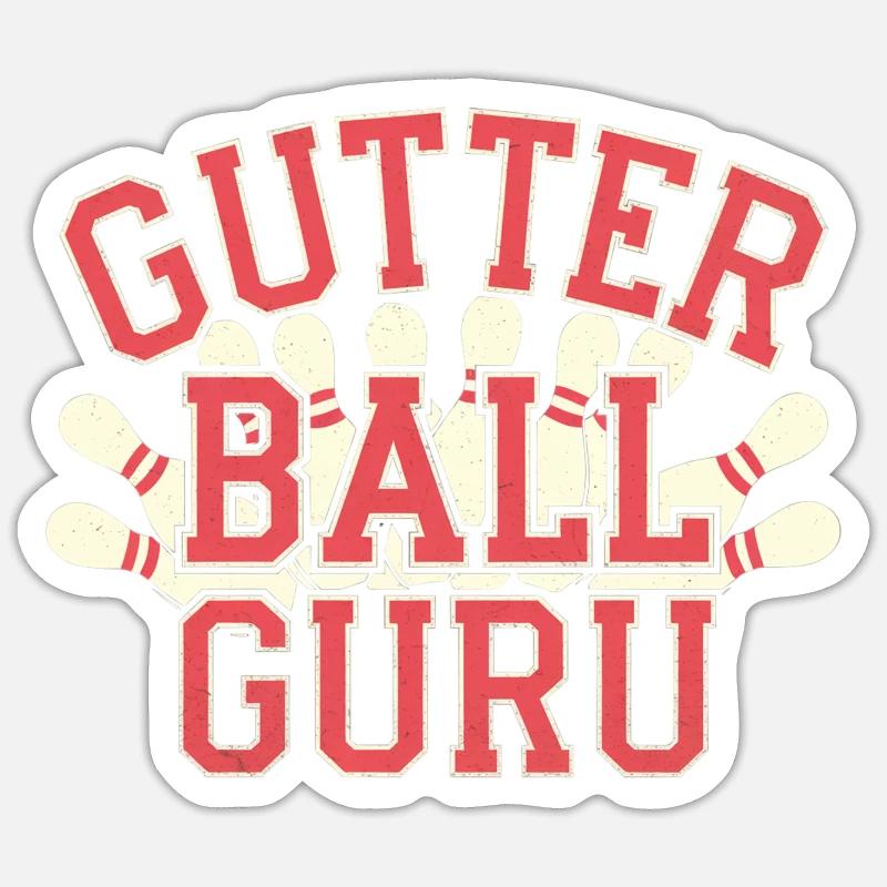 Gutter Ball Guru 14 Sticker Größe S (10 x 10 cm)