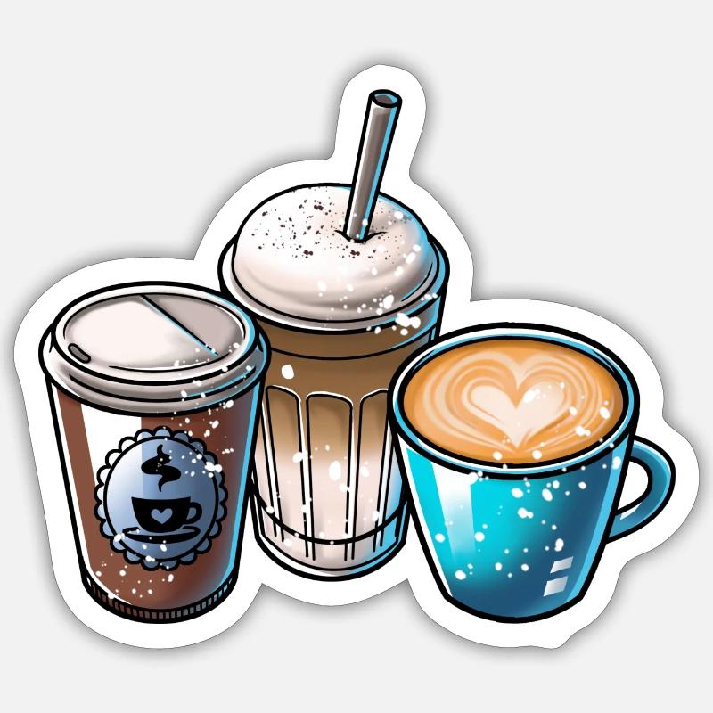 Kaffee Sticker Größe S (10 x 10 cm)