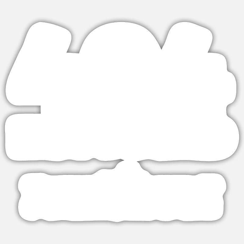 404 not found - Sticker size S (10 x 10 cm) - white matte