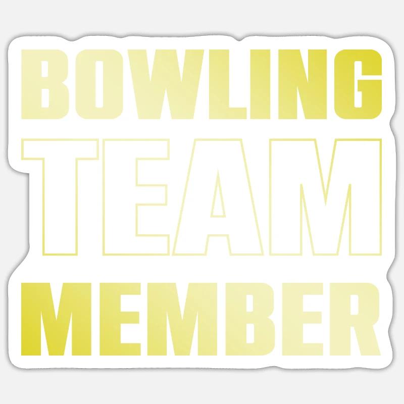 bowling team - Sticker size S (10 x 10 cm) - white matte