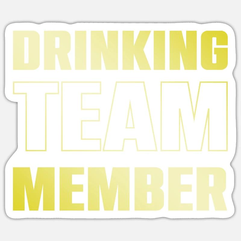Drinking Team - Sticker size S (10 x 10 cm) - white matte