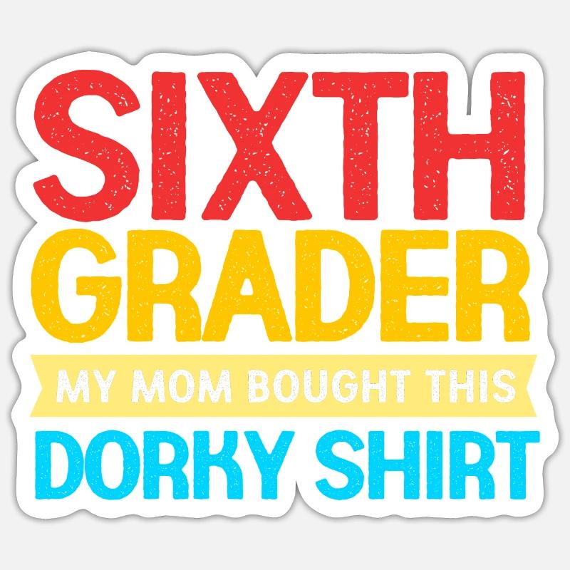 6th Grade - Sticker size S (10 x 10 cm) - white matte