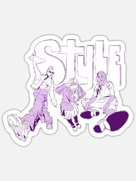 Trendige Mode Sumemr Trio - Sticker Größe S (10 x 10 cm) - Mattweiß