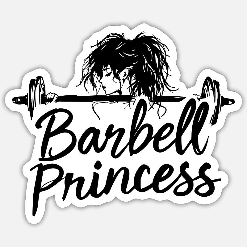 Princesse d’haltères Sticker taille S (10 x 10 cm)
