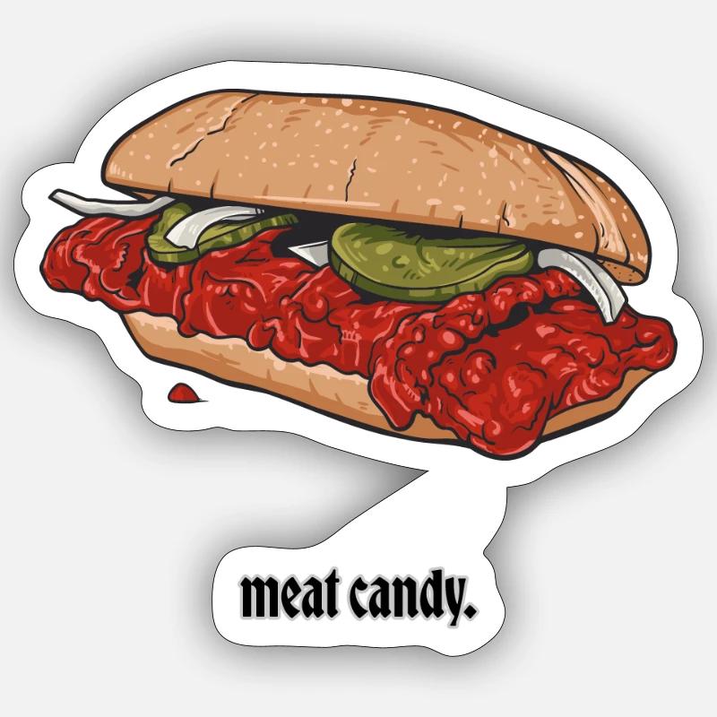 BBQ // Illustration - Sticker size S (10 x 10 cm) - white matte