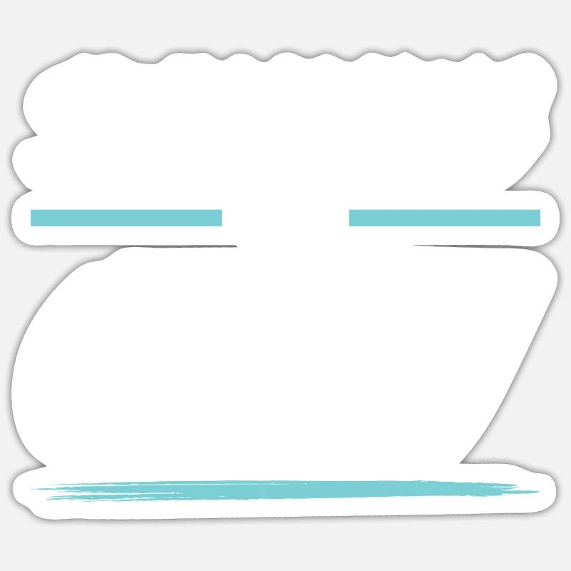 Équipage de natation - Sticker taille S (10 x 10 cm) - blanc mat