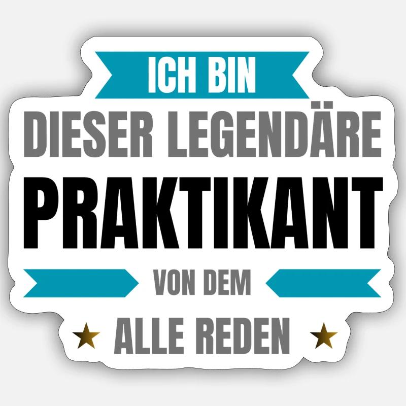 Legendärer Praktikant Sticker Größe S (10 x 10 cm)