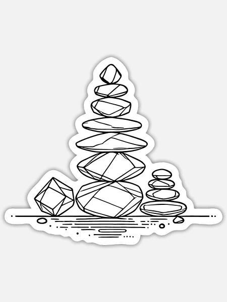  - Sticker størrelse S (10 x 10 cm) - mat hvid