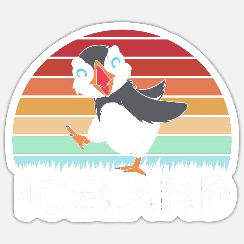 Papageientaucher Puffin - Sticker Größe S (10 x 10 cm) - Mattweiß