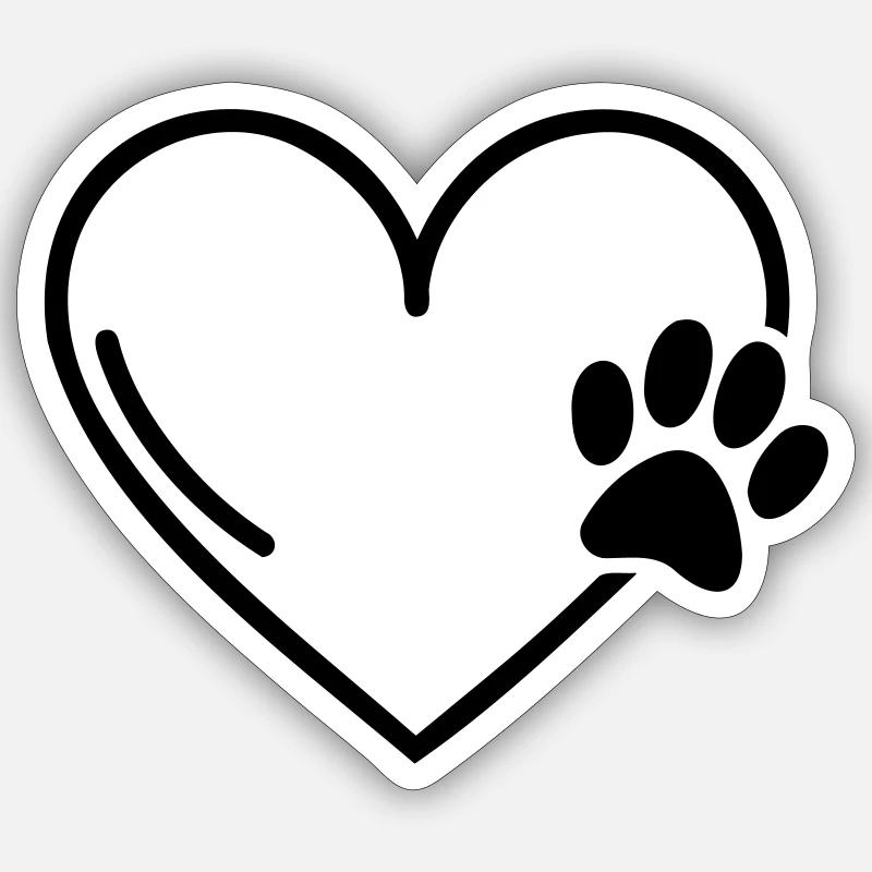 Cœur Sticker taille S (10 x 10 cm)