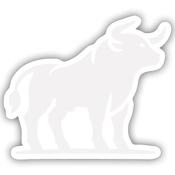 stier tier - Sticker Größe S (10 x 10 cm) - Mattweiß - Vorne