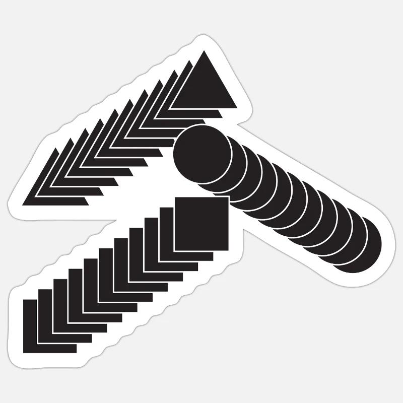 Conception de formes géométriques Sticker taille S (10 x 10 cm)