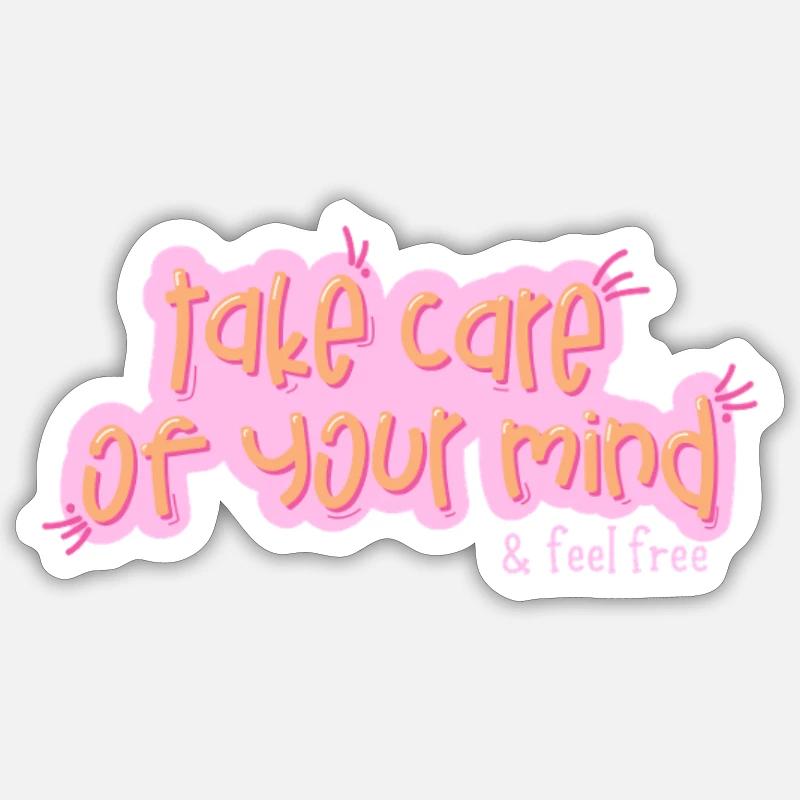 Feel Free - Sticker size S (10 x 10 cm) - white matte