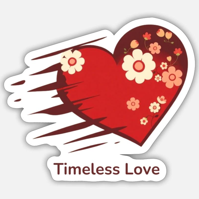 Timeless Love - Sticker size S (10 x 10 cm) - white matte
