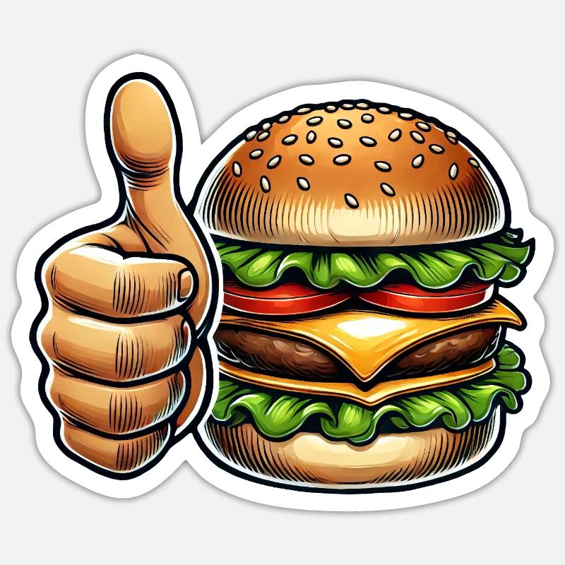 Burger mexicain Restauration rapide Sticker taille S (10 x 10 cm)