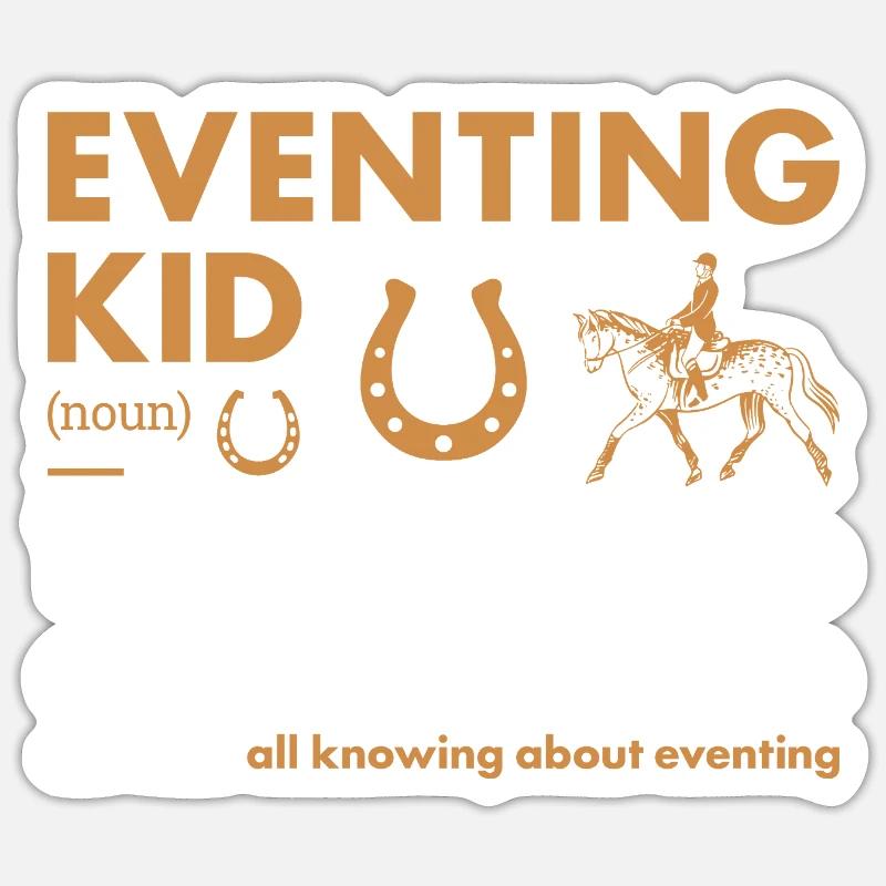 Cavalier Kid Définition Concours complet Sticker taille S (10 x 10 cm)