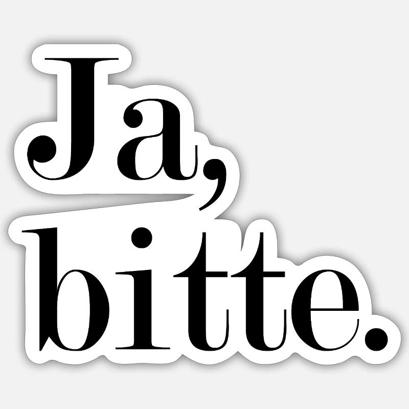 Ja, bitte Statement Antwort Sticker Größe S (10 x 10 cm)